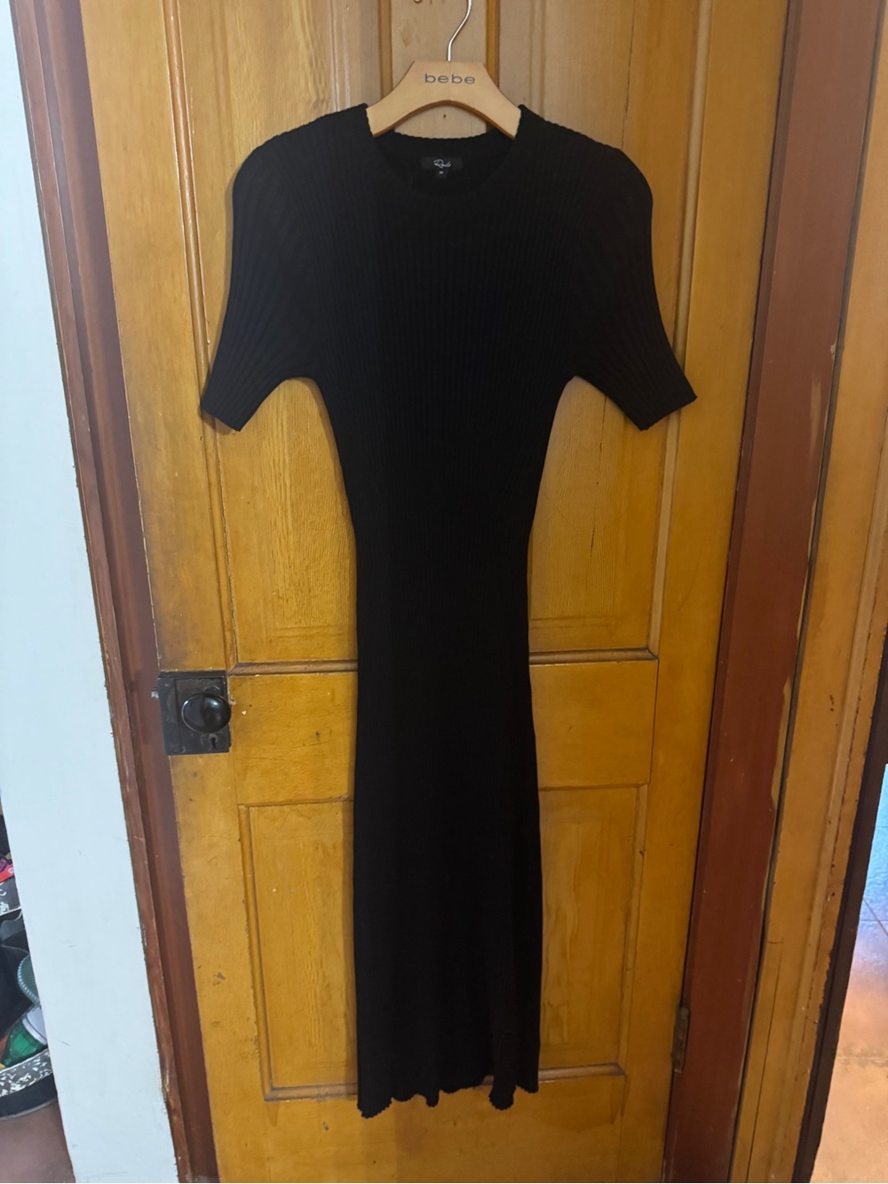 Rails Black Ribbed Maxi Dress